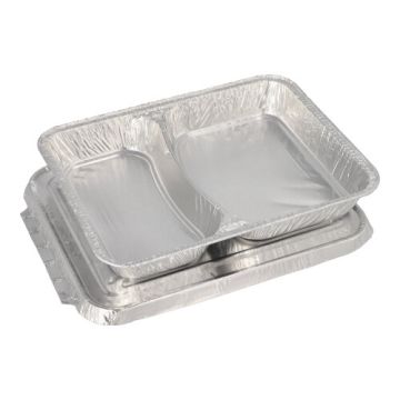Menyskål + Lock, Alu 2-delad 830 ml 3 cm x 17,7 cm x 22,5 cm