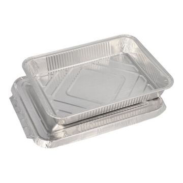 Menyskål + Lock, Alu odelad 930 ml 3 cm x 17,7 cm x 22,5 cm