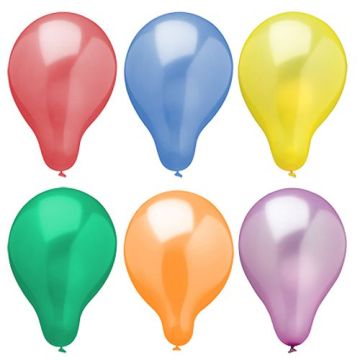 Ballonger Ø 25 cm sorterade färger "metallic"