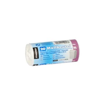 Soppåse, LDPE 5 l 44 cm x 36 cm vit