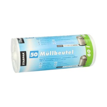 Soppåse, HDPE 60 l 81 cm x 63 cm vit