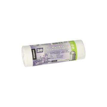 Soppåse, LDPE med doft 60 l 72 cm x 60 cm vit - Lavendel