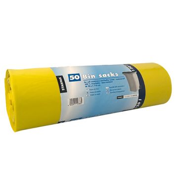 Soppåse, LDPE 120 l 110 cm x 70 cm gul