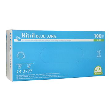 "Medi-Inn® PS" Handskar, Nitril opudrade "Long" blå Storlek L