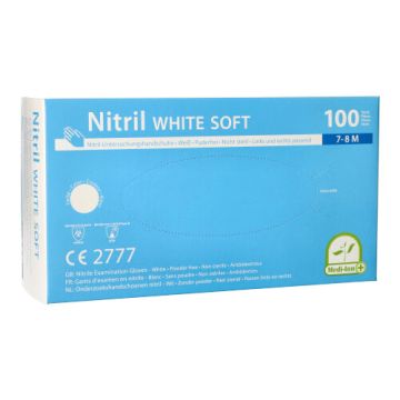 "Medi-Inn®" Handskar, Nitril opudrade "White Soft" vit White Soft, Größe M