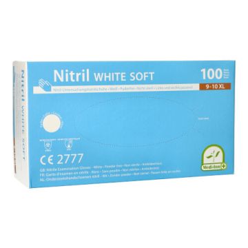 "Medi-Inn®" Handskar, Nitril opudrade "White Soft" vit White Soft, Größe XL