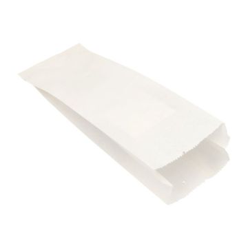 Brödpåse 35 cm x 13 cm x 7 cm vit innehåll 2 kg