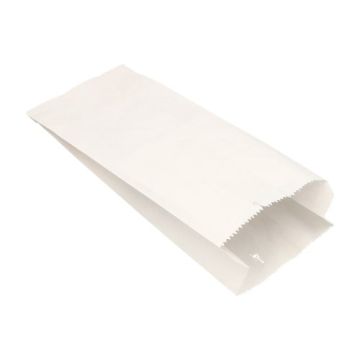Brödpåse 35 cm x 15 cm x 7 cm vit innehåll 2,5 kg