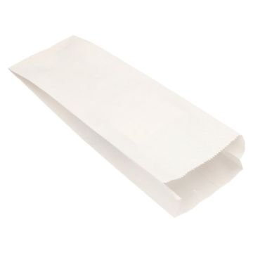 Brödpåse 42 cm x 15 cm x 7 cm vit innehåll 3 kg