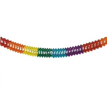 Girlang, papper Ø 16 cm · 6 m "Rainbow"