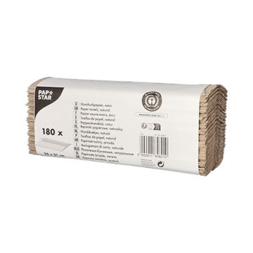 Pappershandduk 31 cm x 25 cm natur C-vikt, 1-ply