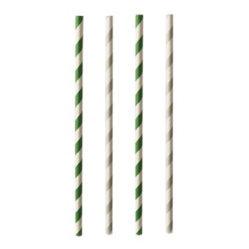 Sugrör av papper "pure" Ø 6 mm · 20 cm sorterade färger "Stripes"