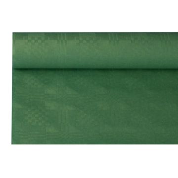 Pappersduk med damastprägling 8 m x 1,2 m mörkgrön