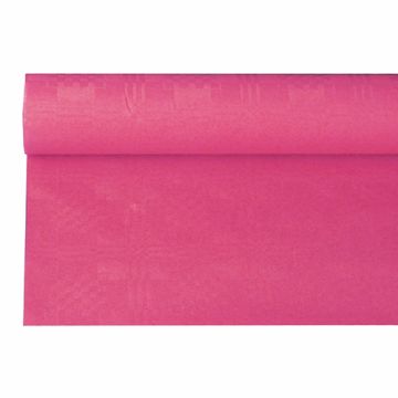 Pappersduk med damastprägling 6 m x 1,2 m fuchsia