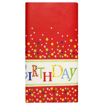 Duk, papper 120 cm x 180 cm "Happy Birthday" lackat