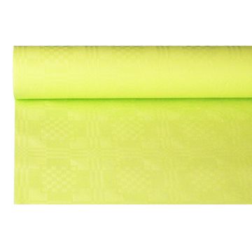 Pappersduk med damastprägling 6 m x 1,2 m limegrön
