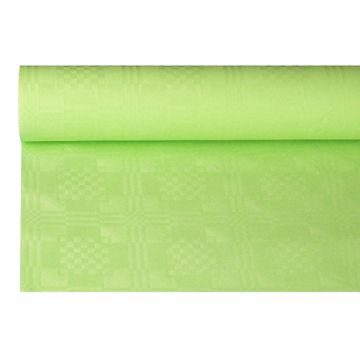 Pappersduk med damastprägling 8 m x 1,2 m limegrön