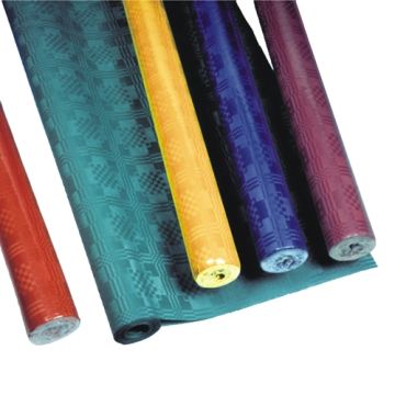 Pappersduk med damastprägling 8 m x 1,2 m sorterade färger
