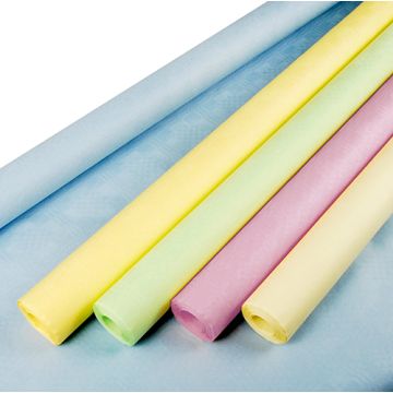 Pappersduk med damastprägling 8 m x 1 m sorterade färger