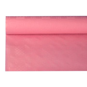 Pappersduk med damastprägling 8 m x 1,2 m rosa