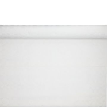 Pappersduk med damastprägling 25 m x 1 m vit