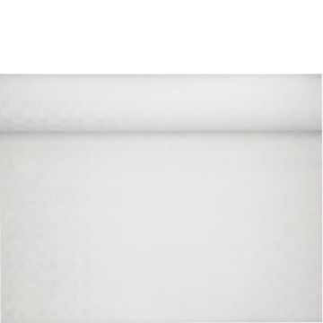Pappersduk med damastprägling 50 m x 1 m vit