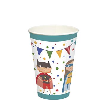 Bägare, papper 0,2 l Ø 7 cm · 9,7 cm "Superhero"