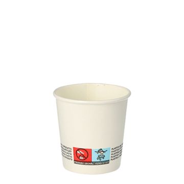 Bägare, papper 0,1 l Ø 6,3 cm · 6 cm vit