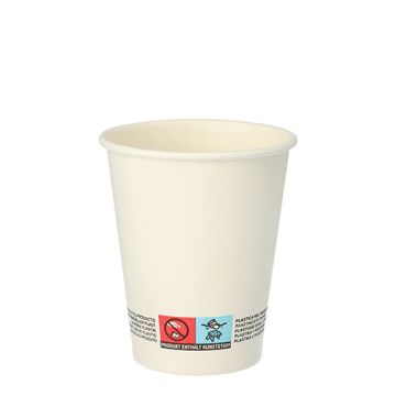 Bägare, papper "To Go" 0,2 l Ø 8 cm · 9,1 cm vit