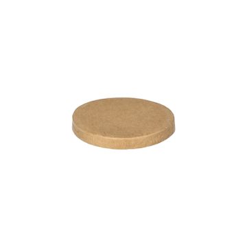 Lock för portionsbägare, papp "pure" rund Ø 6 cm brun "100% Fair"