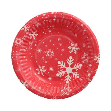 Skål, papper rund Ø 19 cm · 3 cm "Winter Time"