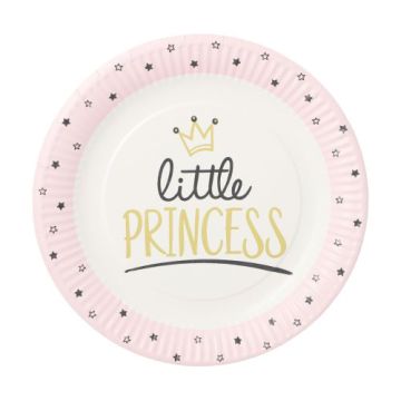 Tallrik, papper rund Ø 23 cm "Little Princess"