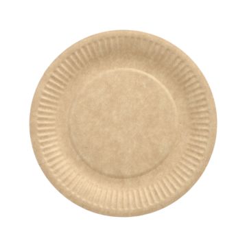 Tallrik, papper "pure" rund Ø 19 cm brun