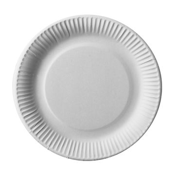 Tallrik, papper "pure" rund Ø 23 cm vit