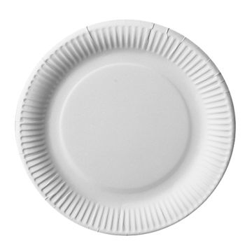 Tallrik, papper "pure" rund Ø 23 cm vit extra stark