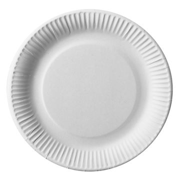 Tallrik, papper "pure" rund Ø 23 cm vit