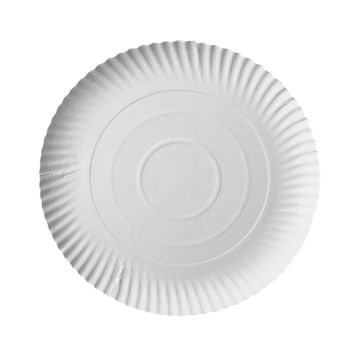 Tallrik, papper "pure" rund Ø 24 cm · 2 cm vit
