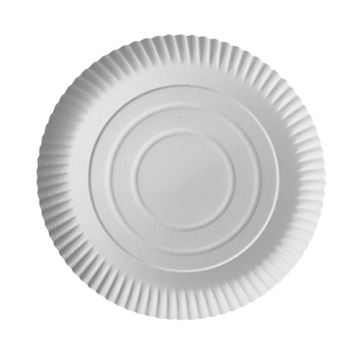 Tallrik, papper "pure" rund Ø 26 cm · 2 cm vit