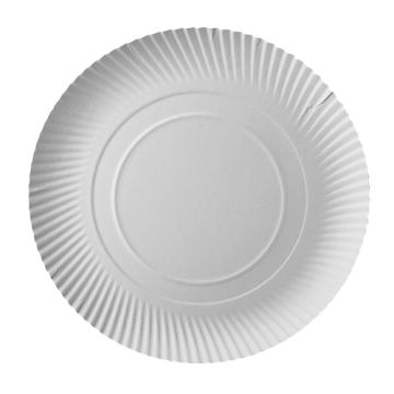 Tallrik, papper "pure" rund Ø 32 cm · 2 cm vit