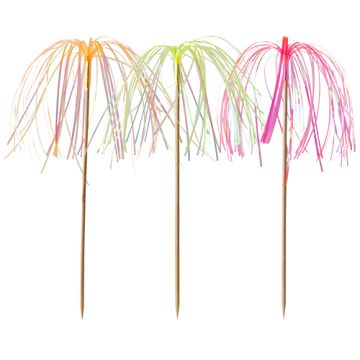 Partypinnar 15,5 cm neon "Fireworks"