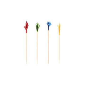 Partypinnar 6,8 cm sorterade färger "Frills"