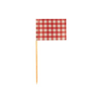 Partypinnar 8 cm röd "Vichy Karo"