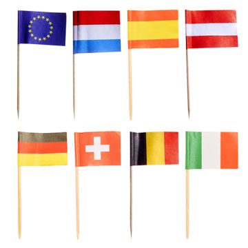 Partypinnar 8 cm "Nations"