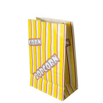 Popcornpåse, fettbeständig insida 2,5 l 22 cm x 14 cm x 8 cm "Popcorn" fettbeständigt