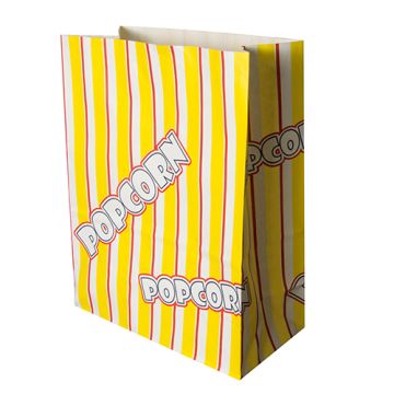 Popcornpåse, fettbeständig insida 4,5 l 24,5 cm x 19 cm x 9,5 cm "Popcorn" fettbeständigt
