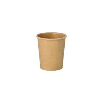 Portionsbägare, papper 120 ml Ø 6 cm · 6,6 cm brun "100% Fair"
