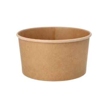 Salladsskålar, Papper "pure" rund 1000 ml Ø 15 cm · 7,5 cm brun