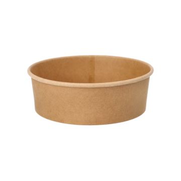 Salladsskålar, Papper "pure" rund 500 ml Ø 15 cm · 4,6 cm brun