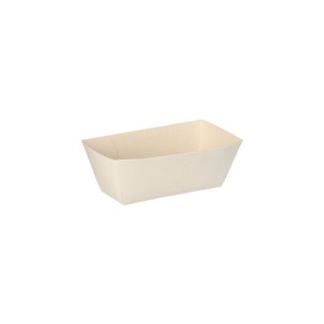 Såsskål tillverkad av färskfiberkartong "pure" 3,5 cm x 3 cm x 7 cm vit "Good Food"