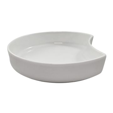 Fingerfood skål av porslin, halvmåne 450 ml Ø 18 cm · 3,5 cm vit "Ano"